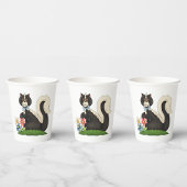 Gobelets En Papier Skunk Avec Fleurs