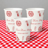 Gobelets En Papier Slice Slice Baby Italien Pizza Baby shower