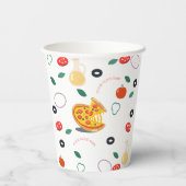 Gobelets En Papier Slice Slice Baby Pizza fête d'anniversaire (Verso)
