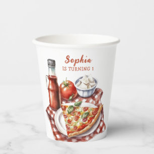 Gobelets En Papier Slice Slice Baby Pizza moderne Anniversaire Papier