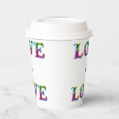 Gobelets En Papier SlipperyJoe amour est l'amour goutte à goutte de f (Gauche)