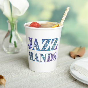 Gobelets En Papier SlipperyJoe's artistique Jazz Hands couleurs vives