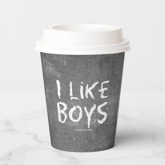 Gobelets En Papier SlipperyJoe's I Like Boys sale tableau noir (Verso)