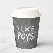 Gobelets En Papier SlipperyJoe's I Like Boys sale tableau noir (Recto)