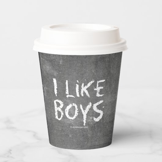 Gobelets En Papier SlipperyJoe's I Like Boys sale tableau noir (Recto)
