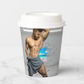 Gobelets En Papier SlipperyJoe's Man serviette brisée mur de brique b (Recto)