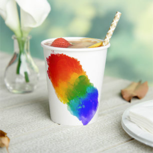 Gobelets En Papier SlipperyJoe's orgueil éclatant couleurs arc-en-cie