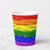 Gobelets En Papier SlipperyJoe's rainbow pride couleurs liquide brill (Verso)