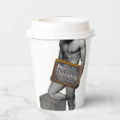 Gobelets En Papier SlipperyJoe's Thanksgiving man hot six pack abs un (Verso)