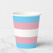 Gobelets En Papier SlipperyJoe's transgenre pride drapeau de la diver (Recto)