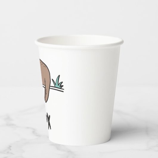 Gobelets En Papier Sloth Dit Relax (Verso)