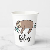 Gobelets En Papier Sloth Dit Relax (Gauche)