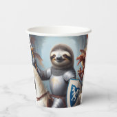 Gobelets En Papier Sloth Knight Fighting Dragons (Verso)