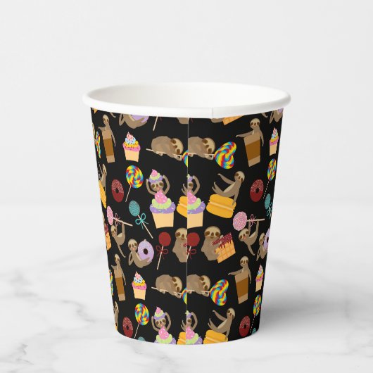 Gobelets En Papier Sloth Sweet Traitements Motif (Droite)