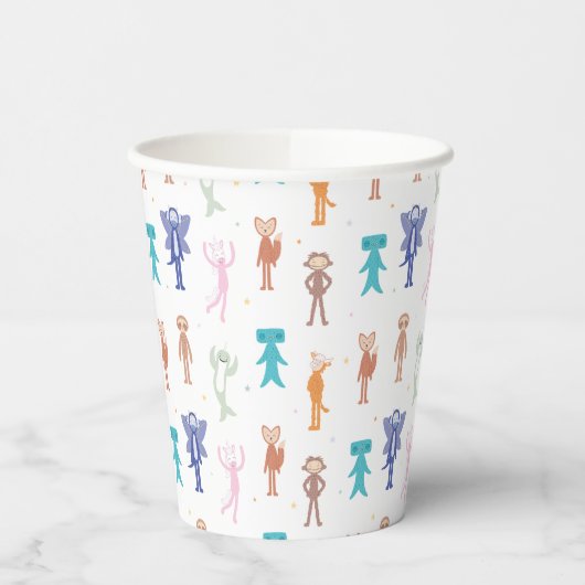 Gobelets En Papier Slumberkins Character Birthday Pattern  (Gauche)