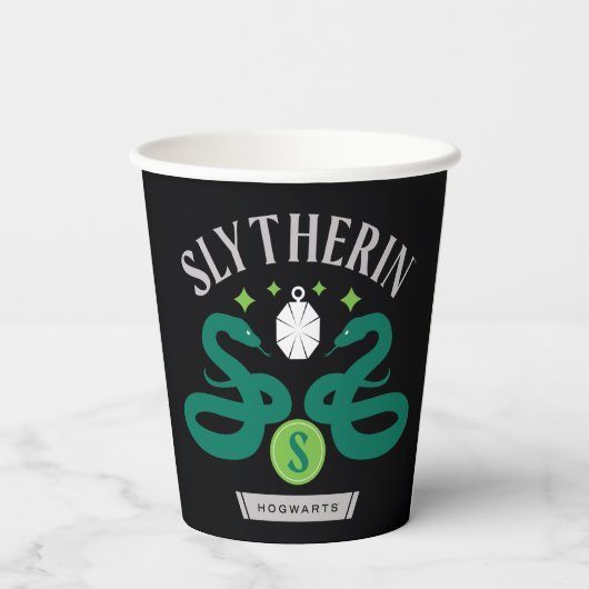 Gobelets En Papier SLYTHERIN™ House Double Snake Locket Graphique (Verso)