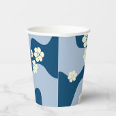 Gobelets En Papier Smile - Bleu foncé, Bleu clair et Crème (Droite)