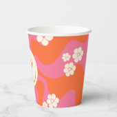 Gobelets En Papier Smile - rose, orange et crème (Verso)