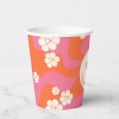 Gobelets En Papier Smile - rose, orange et crème (Recto)
