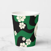 Gobelets En Papier Smile - Vert, Crème et Noir (Recto)