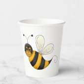 Gobelets En Papier Smiling Bee Fun Bumblebee Character (Recto)