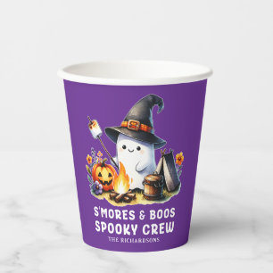 Gobelets En Papier Smores Boos Crew Ghost Camping Halloween violet