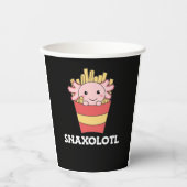Gobelets En Papier Snaxolotl Axolotl Lover mignons Animaux Fries Voit (Recto)