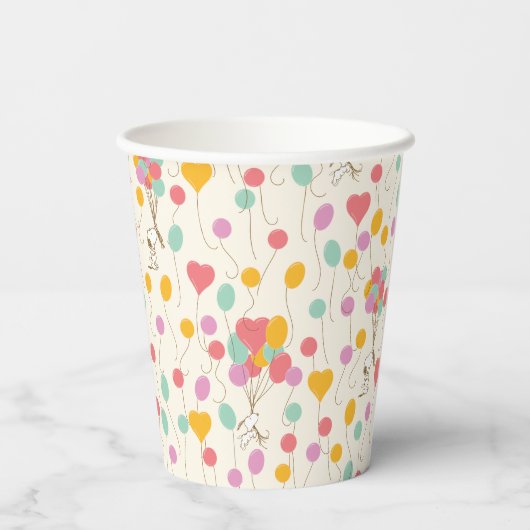 Gobelets En Papier Snoopy Bunches of Balloons Motif (Verso)