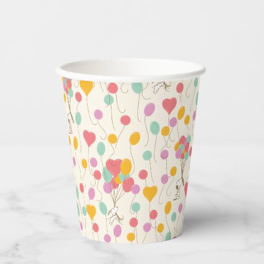 Gobelets En Papier Snoopy Bunches of Balloons Motif (Recto)