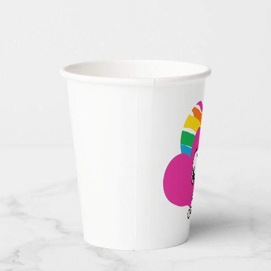 Gobelets En Papier Snoopy et Woodstock | Coeurs arc-en-ciel (Droite)