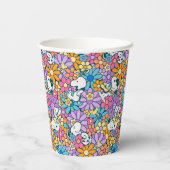 Gobelets En Papier Snoopy & Motif de fleurs de bois (Verso)
