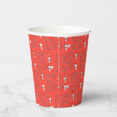 Gobelets En Papier Snoopy Varsity Motif sportif (Droite)