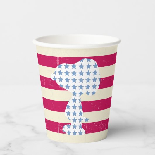 Gobelets En Papier Snoopy Vintage Stars & Stripes (Recto)