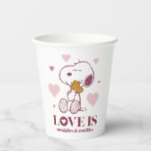 Gobelets En Papier Snoopy & Woodstock - L'amour c'est des lunettes et (Recto)