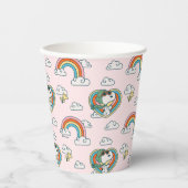 Gobelets En Papier Snoopy & Woodstock Rainbow Heart Motif (Recto)