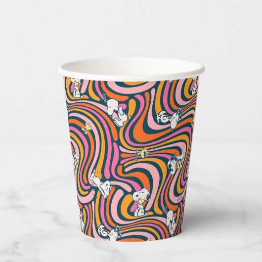 Gobelets En Papier Snoopy & Woodstock Vibes Super Motif violet (Verso)