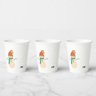 Gobelets En Papier snow man t by premora