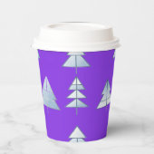 Gobelets En Papier Snow Trees Elegant Winter (Gauche)