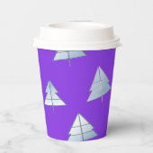 Gobelets En Papier Snow Trees Elegant Winter (Verso)