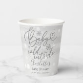 Gobelets En Papier Snowflakes Baby Il fait froid dehors Baby shower g (Recto)