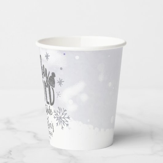 Gobelets En Papier Snowflakes Baby It's Cold Outside Baby shower Pape (Gauche)