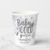 Gobelets En Papier Snowflakes Baby It's Cold Outside Baby shower Pape (Recto)