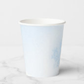 Gobelets En Papier Snowflakes Baby It's Cold Outside Boy Baby shower (Verso)