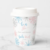 Gobelets En Papier Snowflakes genre révéler (Recto)