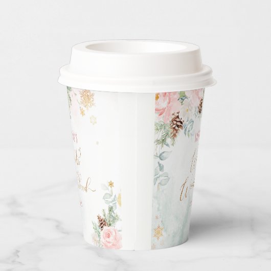 Gobelets En Papier Snowflakes hiver merveilleuse fille anniversaire (Droite)