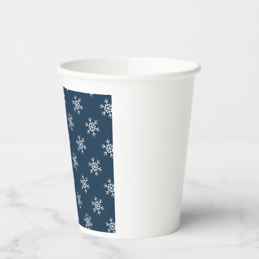 Gobelets En Papier Snowflakes motif coupe de papier festif (Gauche)