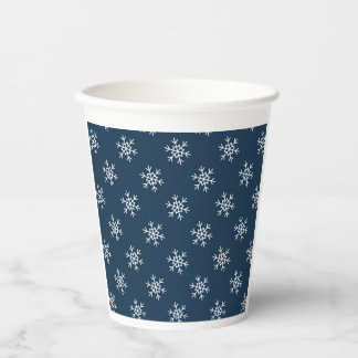 Gobelets En Papier Snowflakes motif coupe de papier festif