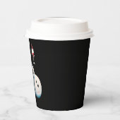 Gobelets En Papier Snowman Avec Vin Noël Drôle Noël Cadeau de Noël (Gauche)