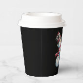 Gobelets En Papier Snowman Avec Vin Noël Drôle Noël Cadeau de Noël (Droite)