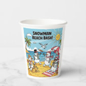 Gobelets En Papier Snowman Beach Bash (Verso)